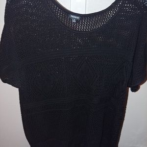 Cute Torrid see through crochet top